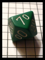 Dice : Dice - 10D - Chessex Green with White Numerals 00 Percentage die only - Ebay July 2010